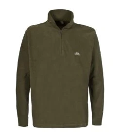Trespass Mens Masonville Half Zip Microfleece Top (Olive)
