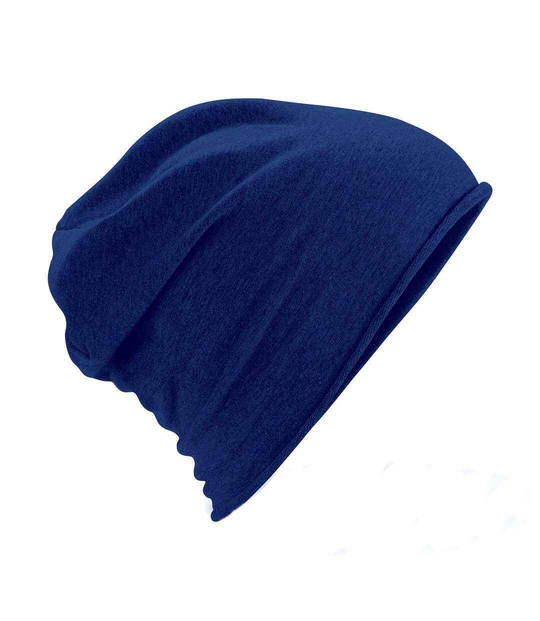 Beechfield Unisex Plain Jersey Beanie Hat (Navy) 3 Beechfield Unisex Plain Jersey Beanie Hat (Navy)
