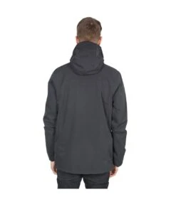 Trespass Mens Weir Waterproof Jacket (Black) -Featured Men'S Clothing Stores D8F987983ECB3BD72AD8FA9C58B54A0CC8D43E0518AE52654403F40550A2FFF3