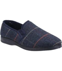 Fleet & Foster Mens Mitchell Slippers (Navy)