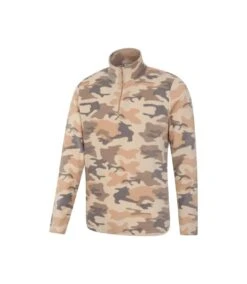 Mountain Warehouse Mens Camber II Camo Half Zip Fleece Top (Beige) -Featured Men'S Clothing Stores E42C69C0390A50C1DCDCF274486C5446E86FC20CDC00C41648901FB9A61EE134