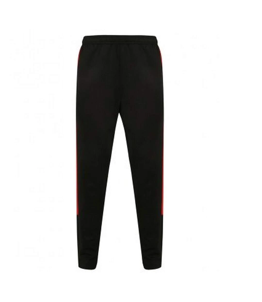 Finden And Hales Mens Knitted Tracksuit Pants (Black/Red) 3 Finden And Hales Mens Knitted Tracksuit Pants (Black/Red)