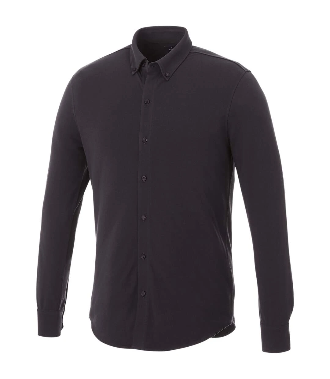 Elevate Mens Bigelow Long Sleeve Pique Shirt (Storm Gray) 3 Elevate Mens Bigelow Long Sleeve Pique Shirt (Storm Gray)
