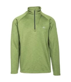 Trespass Mens Collins Half Zip Fleece Top (Fern Marl)