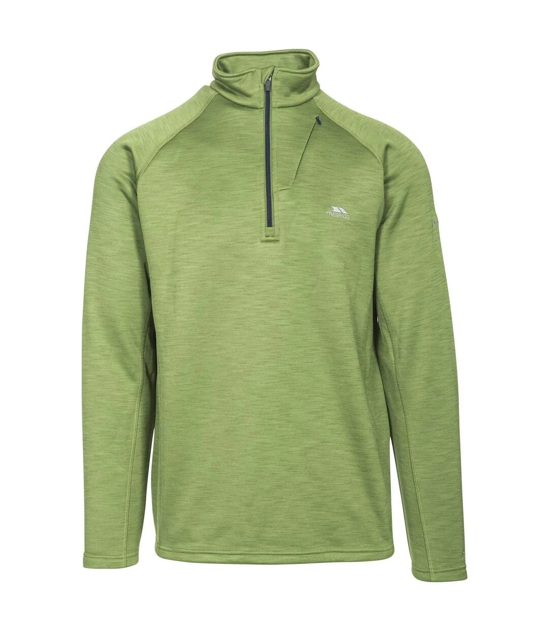 Trespass Mens Collins Half Zip Fleece Top (Fern Marl) 3 Trespass Mens Collins Half Zip Fleece Top (Fern Marl)