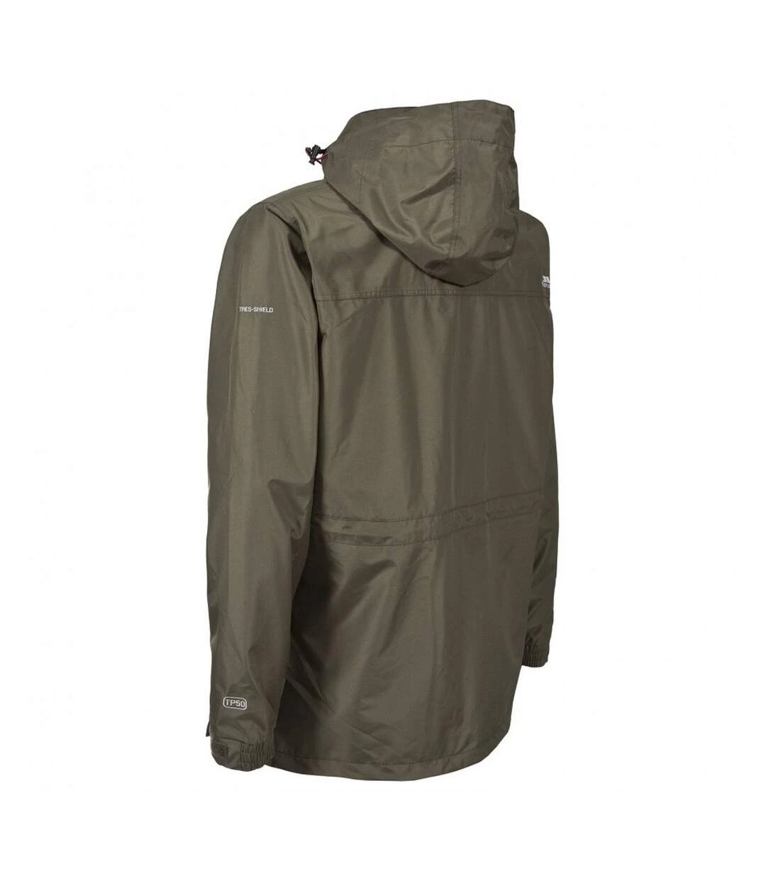 Trespass Mens Reuben Waterproof Jacket (Khaki) 4 Trespass Mens Reuben Waterproof Jacket (Khaki) - Image 2
