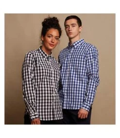 Front Row Mens Checked Casual Cotton Shirt (Blue Check) -Featured Men'S Clothing Stores ECB732043C9A1C530F1F3A772A76A05CDE928B808AA26294CF46A522401C383F