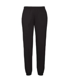 Fruit Of The Loom Mens Elasticated Cuff Jog Pants/Jogging Bottoms (Black)