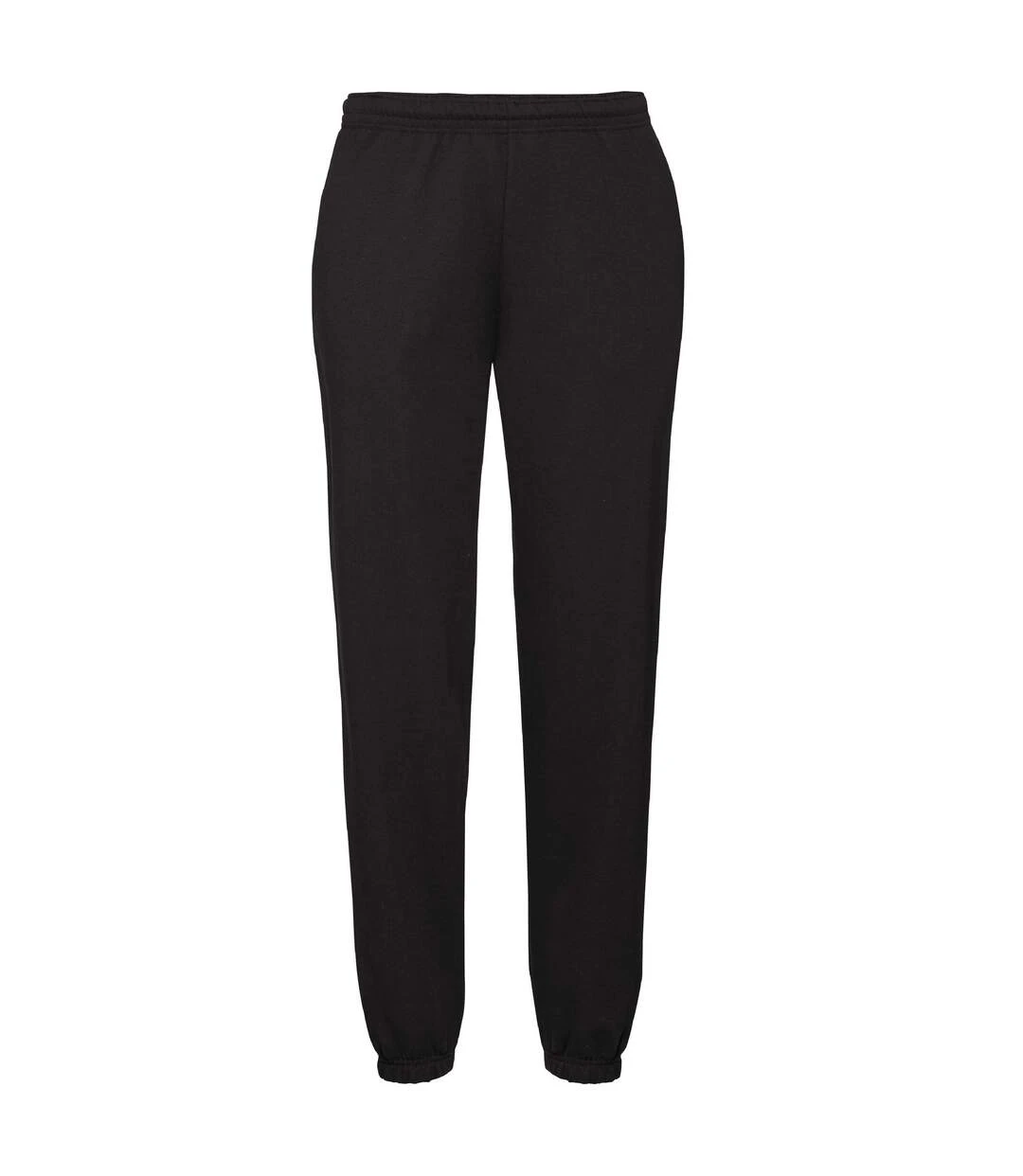 Fruit Of The Loom Mens Elasticated Cuff Jog Pants/Jogging Bottoms (Black)