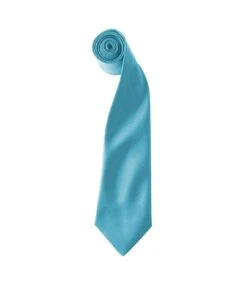 Premier® Premier Colors Mens Satin Clip Tie (Pack Of 2) (Turquoise) (One Size)