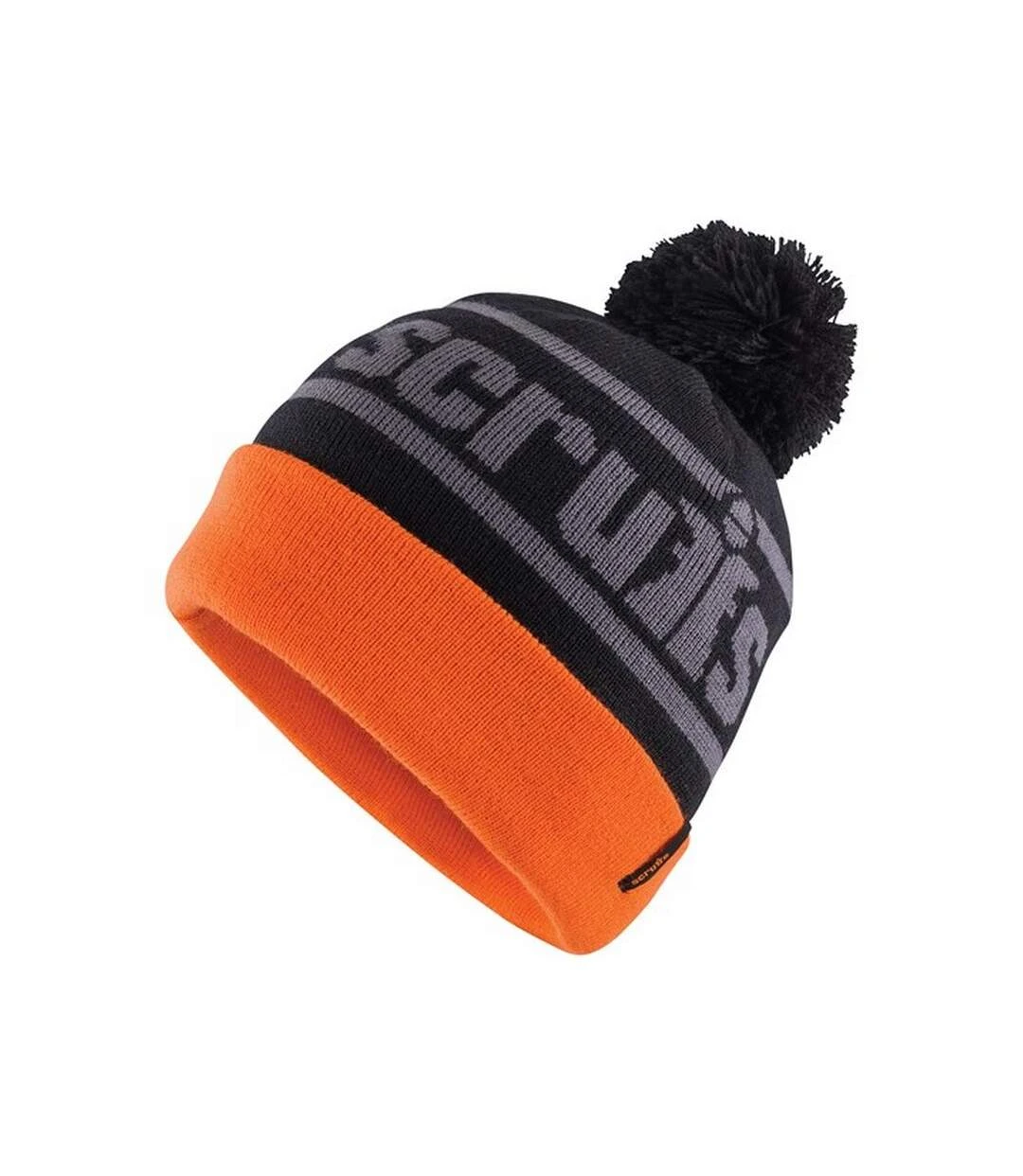 Scruffs Mens Trade Bobble Beanie (Black/Orange) 3 Scruffs Mens Trade Bobble Beanie (Black/Orange)