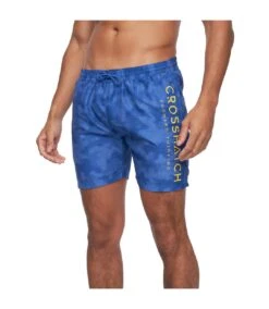Crosshatch Mens Chemmy Swim Shorts (Blue)