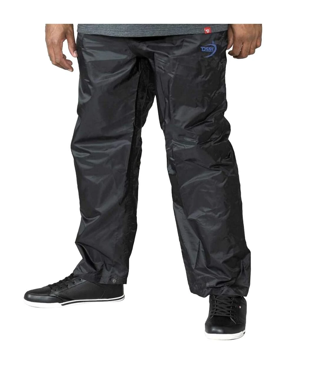Duke Mens Elba Kingsize D555 Packaway Rain Over Trousers (Black) 5 Duke Mens Elba Kingsize D555 Packaway Rain Over Trousers (Black) - Image 3