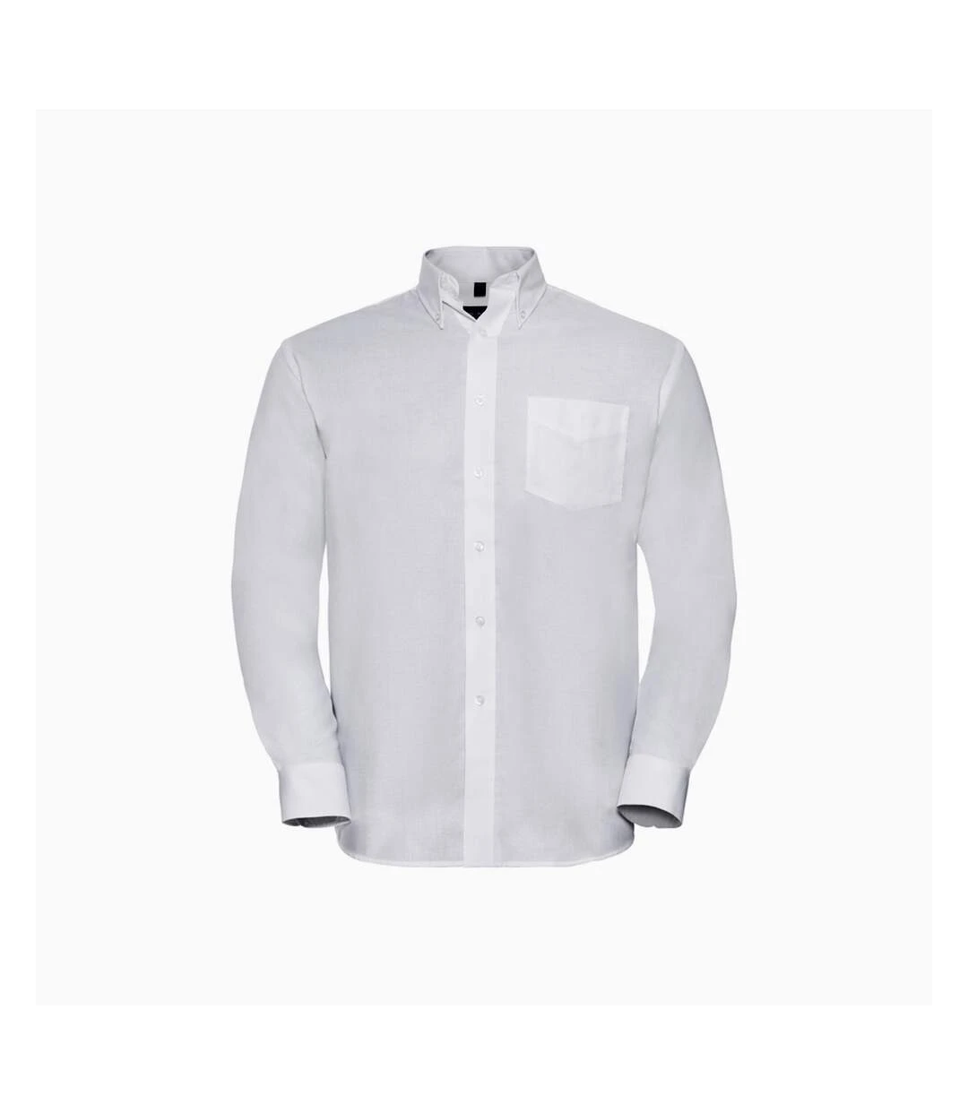 Russell Collection Mens Oxford Long-Sleeved Shirt (White) 3 Russell Collection Mens Oxford Long-Sleeved Shirt (White)