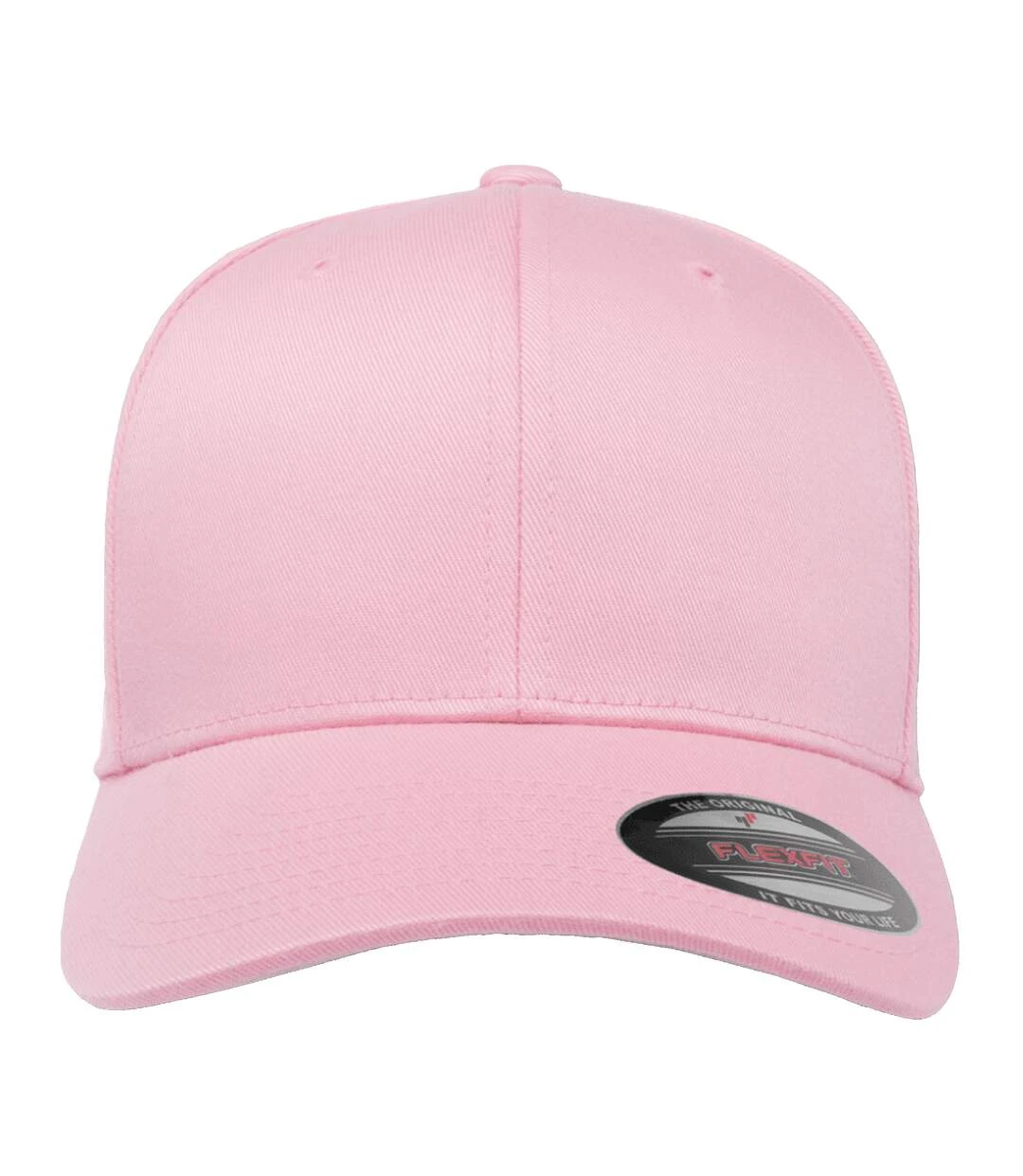 Yupoong Mens Flexfit Fitted Baseball Cap (Pink) 5 Yupoong Mens Flexfit Fitted Baseball Cap (Pink) - Image 3