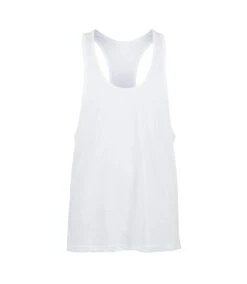 Skinnifit Mens Plain Sleeveless Muscle Vest (White)