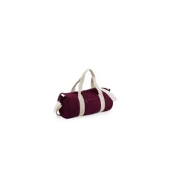 Bagbase Plain Varsity Barrel/Duffel Bag (5 Gallons) (Pack Of 2) (Burgundy/Off White) (One Size)