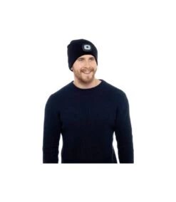 Storm Ridge Mens LED Beanie Hat (Black)