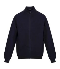 Regatta Mens Kylo Knitted Full Zip Fleece Jacket (Navy)