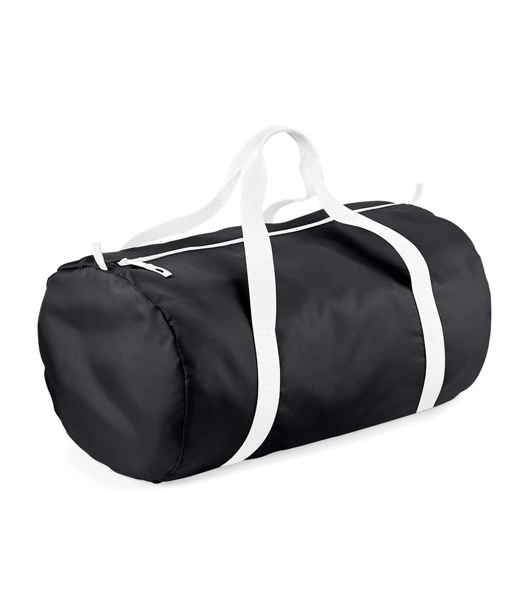 BagBase Packaway Barrel Bag/Duffel Water Resistant Travel Bag (8 Gallons) (Black / White) (One Size) 3 BagBase Packaway Barrel Bag/Duffel Water Resistant Travel Bag (8 Gallons) (Black / White) (One Size)