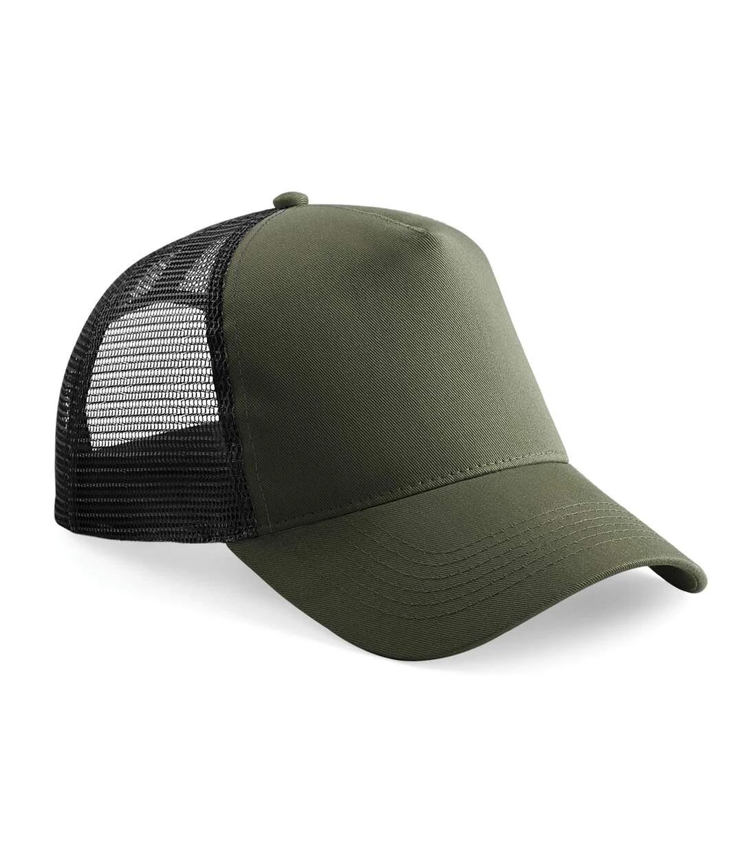 Beechfield Mens Half Mesh Trucker Cap/Headwear (Pack Of 2) (Olive Green/Black) 3 Beechfield Mens Half Mesh Trucker Cap/Headwear (Pack Of 2) (Olive Green/Black)