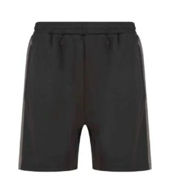 Finden & Hales Mens Knitted Shorts (Black/Gunmetal Gray)