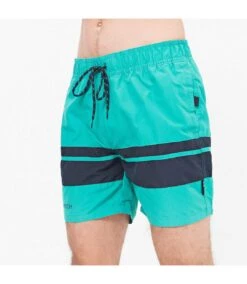 Crosshatch Mens Menlink Swim Shorts (Green)