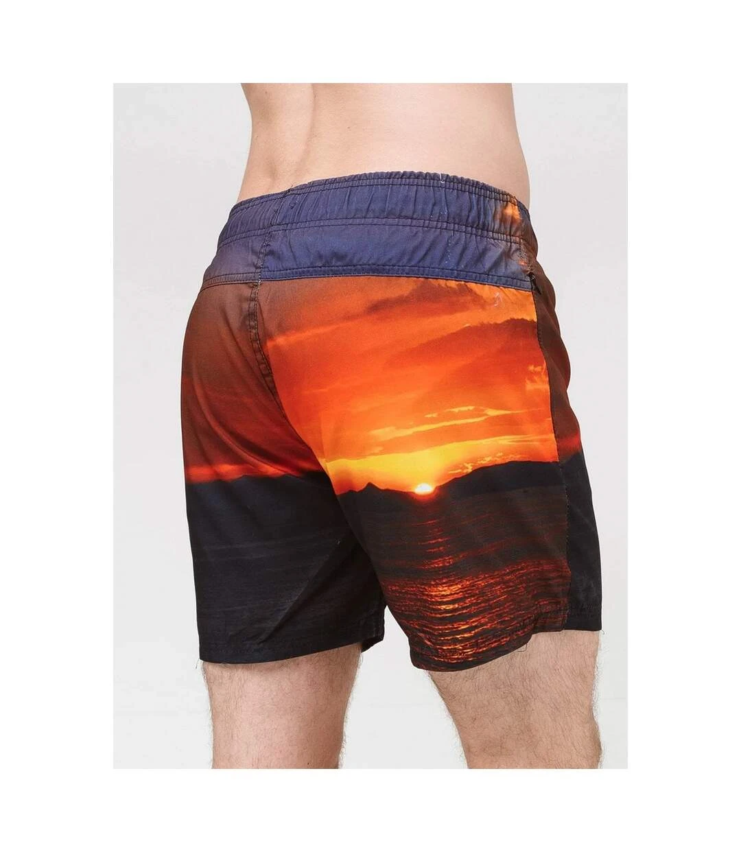 Crosshatch Mens Shelford Sunset Swim Shorts (Orange) 4 Crosshatch Mens Shelford Sunset Swim Shorts (Orange) - Image 2