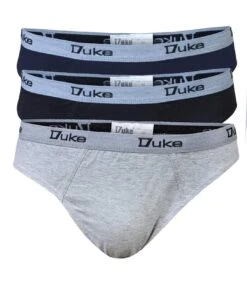 Duke London Mens Kingsize Cotton Jersey Briefs (Pack Of 3) (Black)