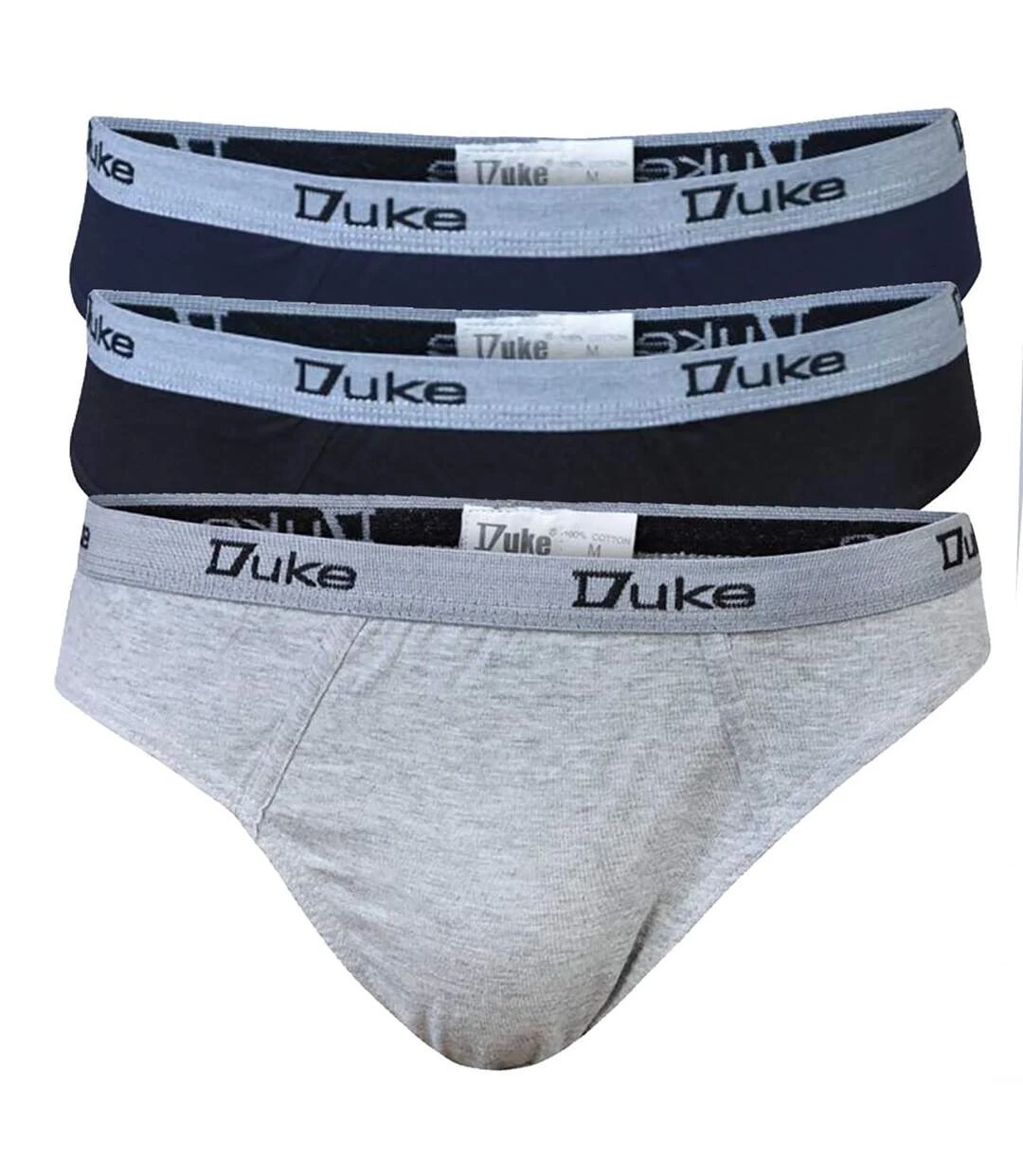 Duke London Mens Kingsize Cotton Jersey Briefs (Pack Of 3) (Black) 3 Duke London Mens Kingsize Cotton Jersey Briefs (Pack Of 3) (Black)