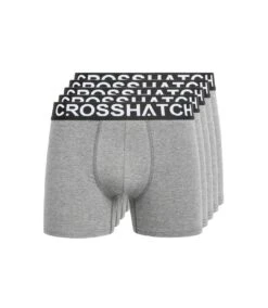Crosshatch Mens Astral Boxer Shorts (Pack Of 5) (Charcoal Marl)