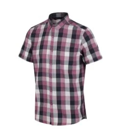 Regatta Mens Ryker Checked Short-Sleeved Shirt (Mauve) -Featured Men'S Clothing Stores a5dae7e4a8f735281602c692fa485b49