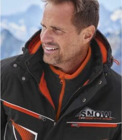 Men's Black Sporty Parka - Detachable Hood -Featured Men'S Clothing Stores ac671766659e31a4a393fa6683d3710b