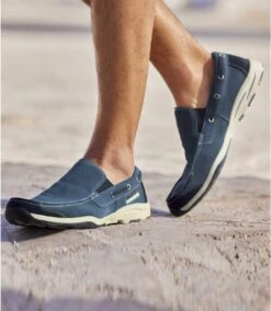 Men's Blue Elasticated Moccasins -Featured Men'S Clothing Stores ad37e36bb57ee6830cd8ed791c90ee88