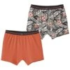 Pack Of 2 Men's Boxer Shorts - Orange Black