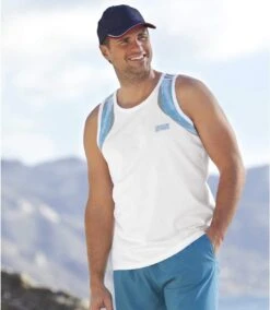 Pack Of 3 Men's Sporty Graphic Tank Tops - Black White Turquoise 11 Pack Of 3 Men's Sporty Graphic Tank Tops - Black White Turquoise -Featured Men'S Clothing Stores b0f3cada17ac98b7e270466eaa06cc62