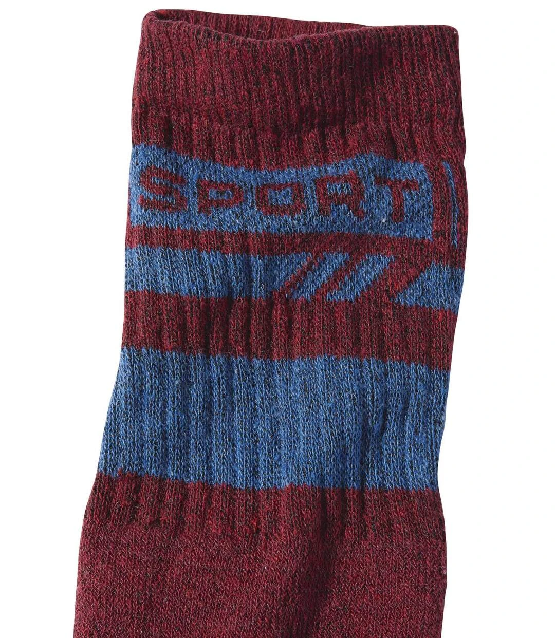 Pack Of 4 Pairs Of Men's Sports Socks - Burgundy Grey Indigo 5 Pack Of 4 Pairs Of Men's Sports Socks - Burgundy Grey Indigo - Image 3