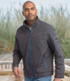Men's Water-Repellent Windbreaker Jacket - Full-Zip -Featured Men'S Clothing Stores b777bedb50802364ca28f77cbba21255