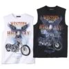 Pack Of 2 Men's Biker Print Tank Tops - White Black -Featured Men'S Clothing Stores bbc8c1186f97c98be286988dced9b6cb