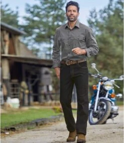 Men's Black Regular Stretch Jeans -Featured Men'S Clothing Stores beea1dc5a87660e3358b534e581f9ca3