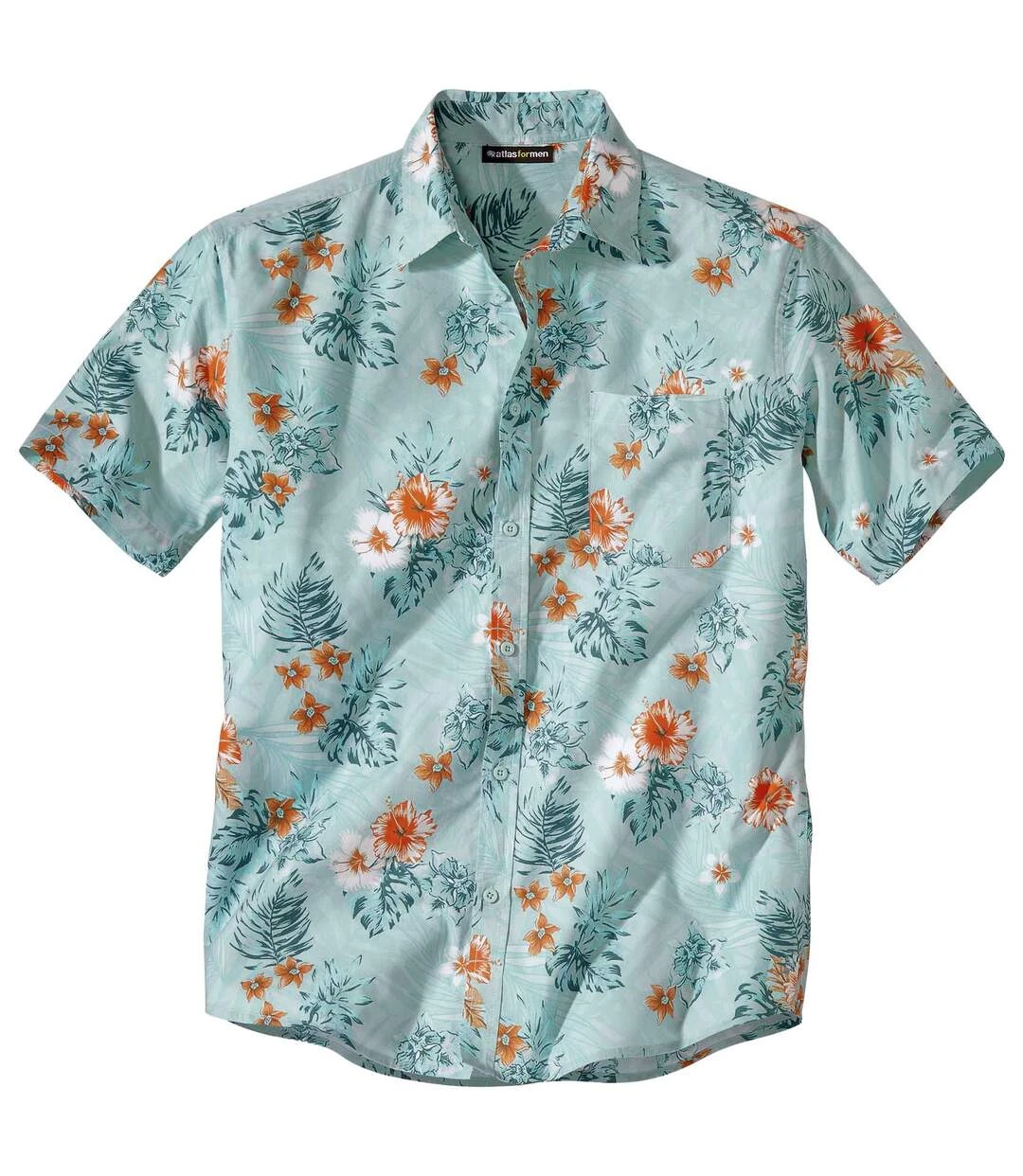 Men's Hawaiian Shirt - Sky Blue 6 Men's Hawaiian Shirt - Sky Blue - Image 4