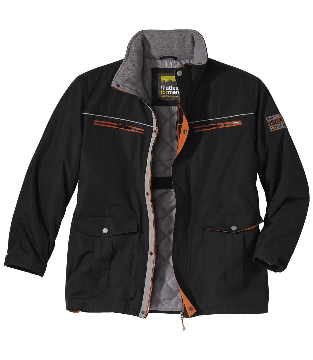 Men's High-Performance Water-Repellent Black Parka 4 Men's High-Performance Water-Repellent Black Parka - Image 2