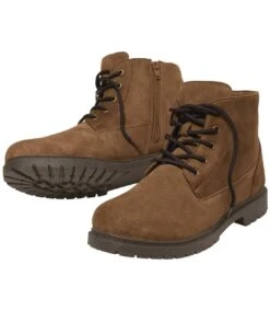 Men's Brown Zip-Up Ankle Boots
