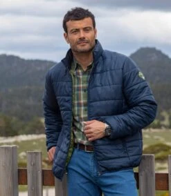 Men's Navy Lightweight Puffer Jacket -Featured Men'S Clothing Stores c463a3094cd18bdcdea3262fded392c2