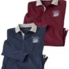 Pack Of 2 Men's Long Sleeve Polo Shirts - Burgundy Navy -Featured Men'S Clothing Stores c9b467c8a3b19b67e31b031a1a253d44