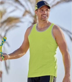 Pack Of 3 Men's Cotton Tank Tops - Black Lime Green Blue 10 Pack Of 3 Men's Cotton Tank Tops - Black Lime Green Blue -Featured Men'S Clothing Stores d062fe85f67f52a1e2d86e40d70beeec