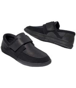 Men's Black Hook-and-Loop Moccasins
