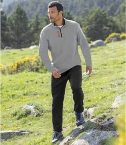 Men's Brushed Fleece Sweatpants - Black -Featured Men'S Clothing Stores d33e64be97a999e4cf60b18ecc189873