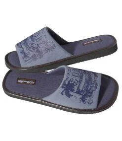 Men's Blue Indoor Slide Slippers
