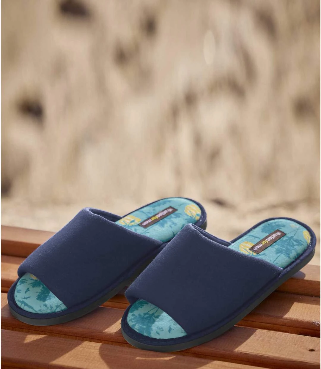 Men's Navy Summer Mules 4 Men's Navy Summer Mules - Image 2